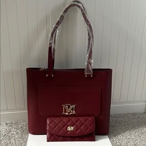 Badgley Mischka Tote Bag and Card Holder Long Wallet Set -NWT